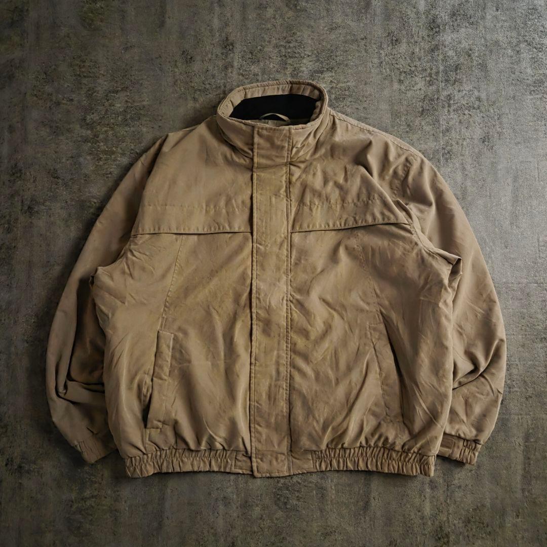 名品90sセントジョンズベイ ボンバージャケット ピーチスキンコヨーテ短丈身幅広