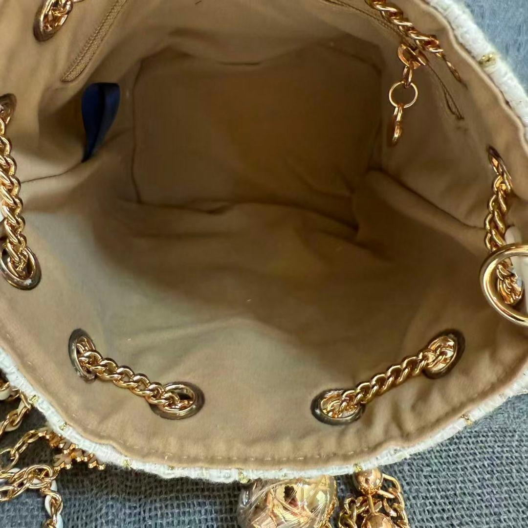 最終値下げ非売品 CHANEL ノベルティ ネイビー ツイード バケット