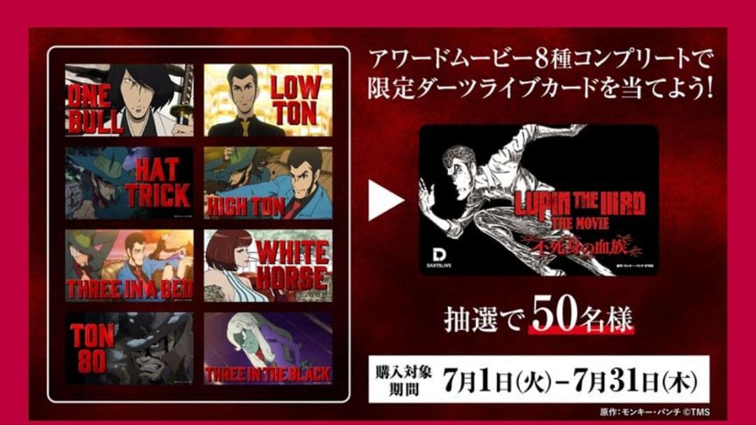 ルパン三世限定ダーツライブカード