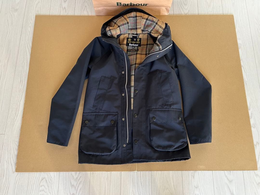 バヴァー Barbour ネイビー ジャケット ノンオイル　Hooded 36 Barbour Modern Lorden Waterproof Hooded Jacket | Nordstrom