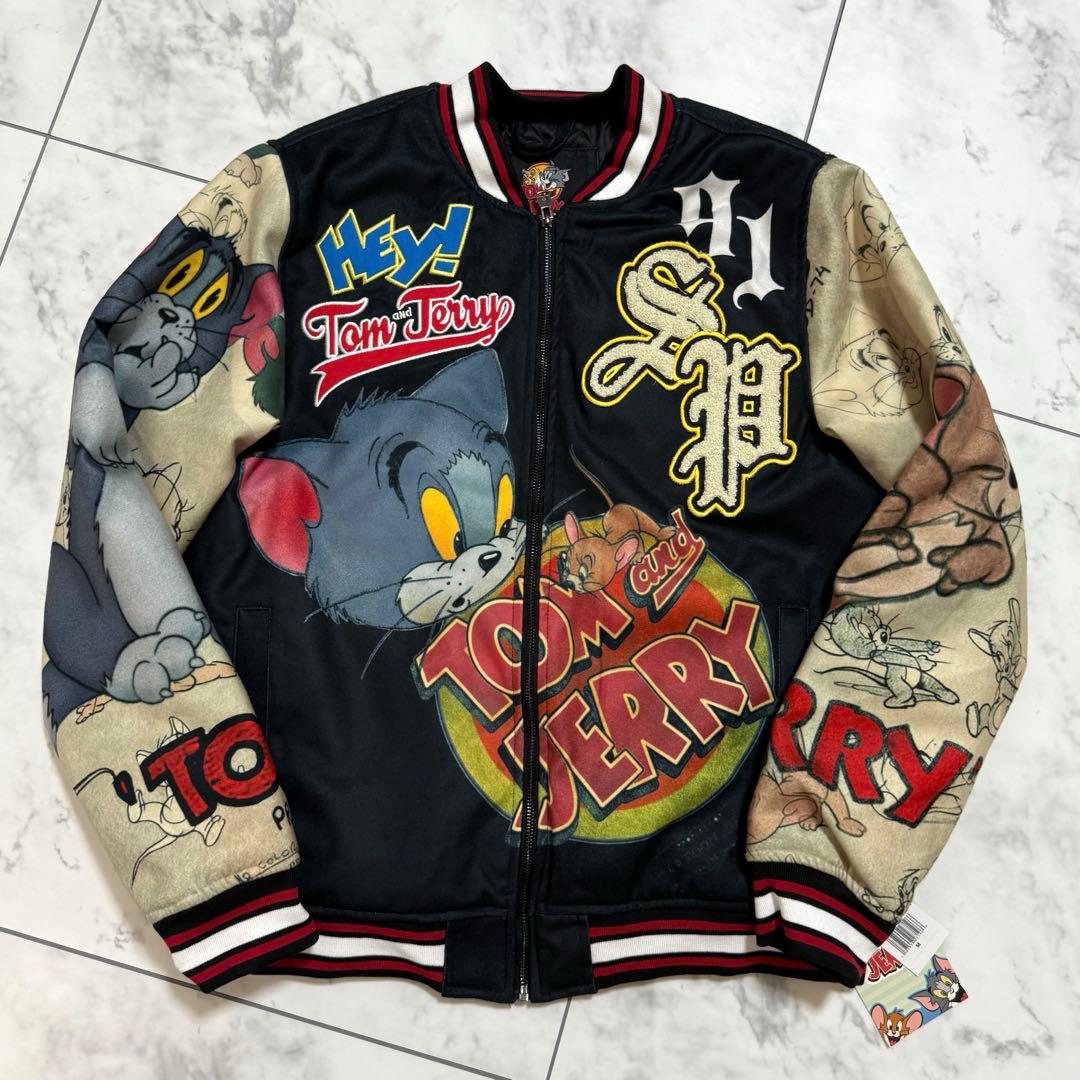 トム＆ジェリーTOM＆JERRY 刺繍 ジャケット スカジャン