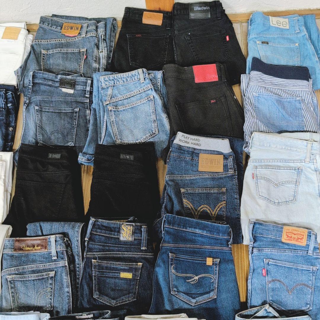 ブランドデニムパンツまとめ売り45本 リメイク リペア ハンドメイド