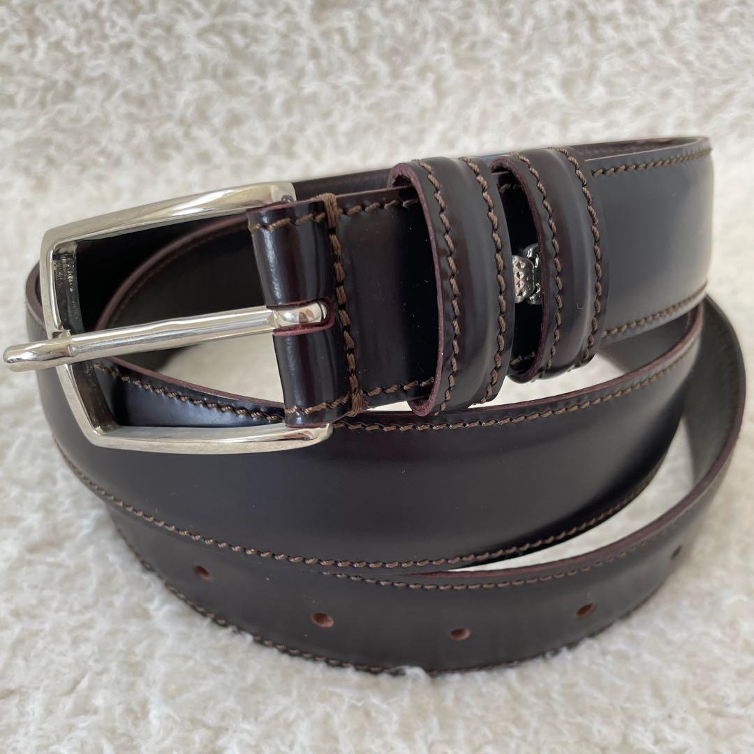 フェリージ 【美品】Felisi ベルト レザー こげ茶 メンズ 48-90 Felisi