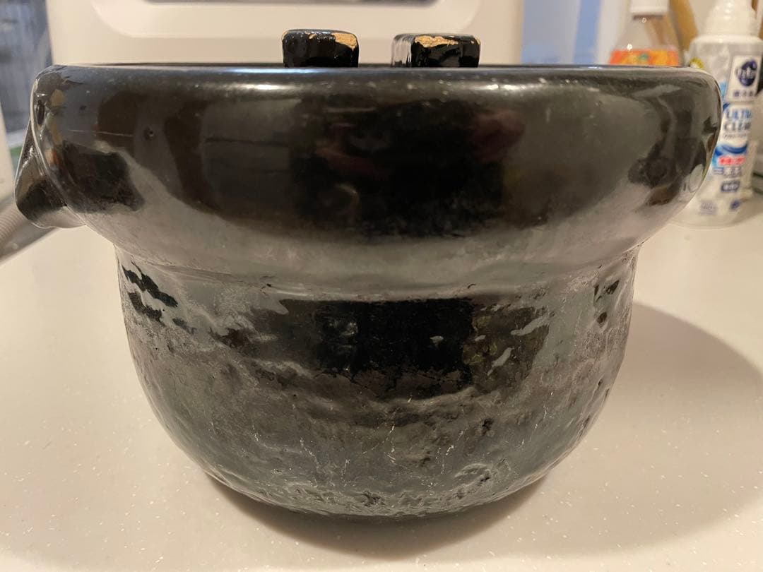 《雲井窯》御飯鍋　黒楽 三合 炊き