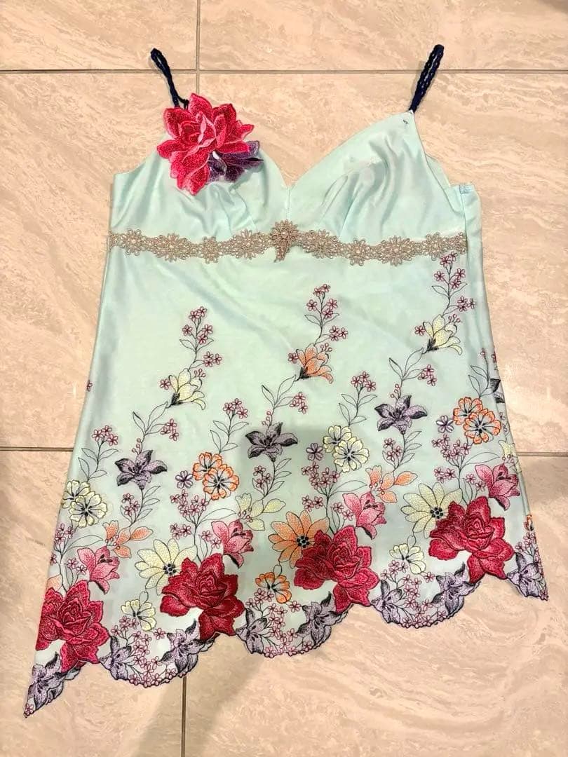 Salute 秋の七草　キャミソール 水色　秋の七草