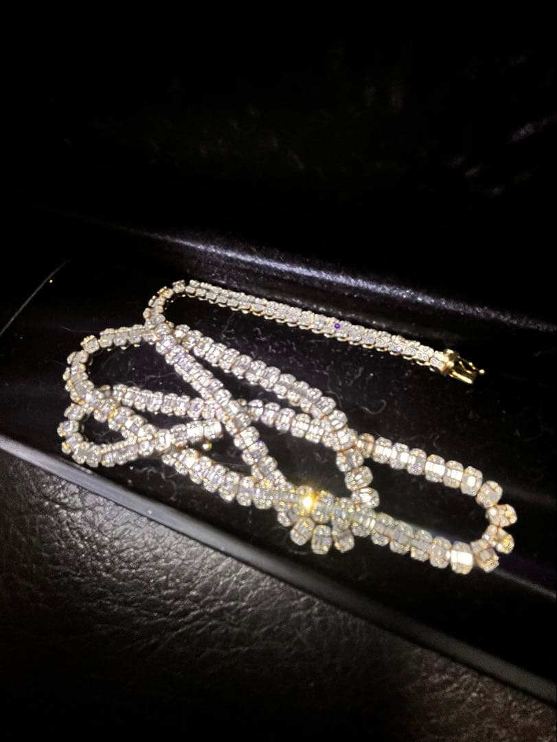 【LEX着用タイプ】 AVALANCHE バケットダイヤ テニスネックレス