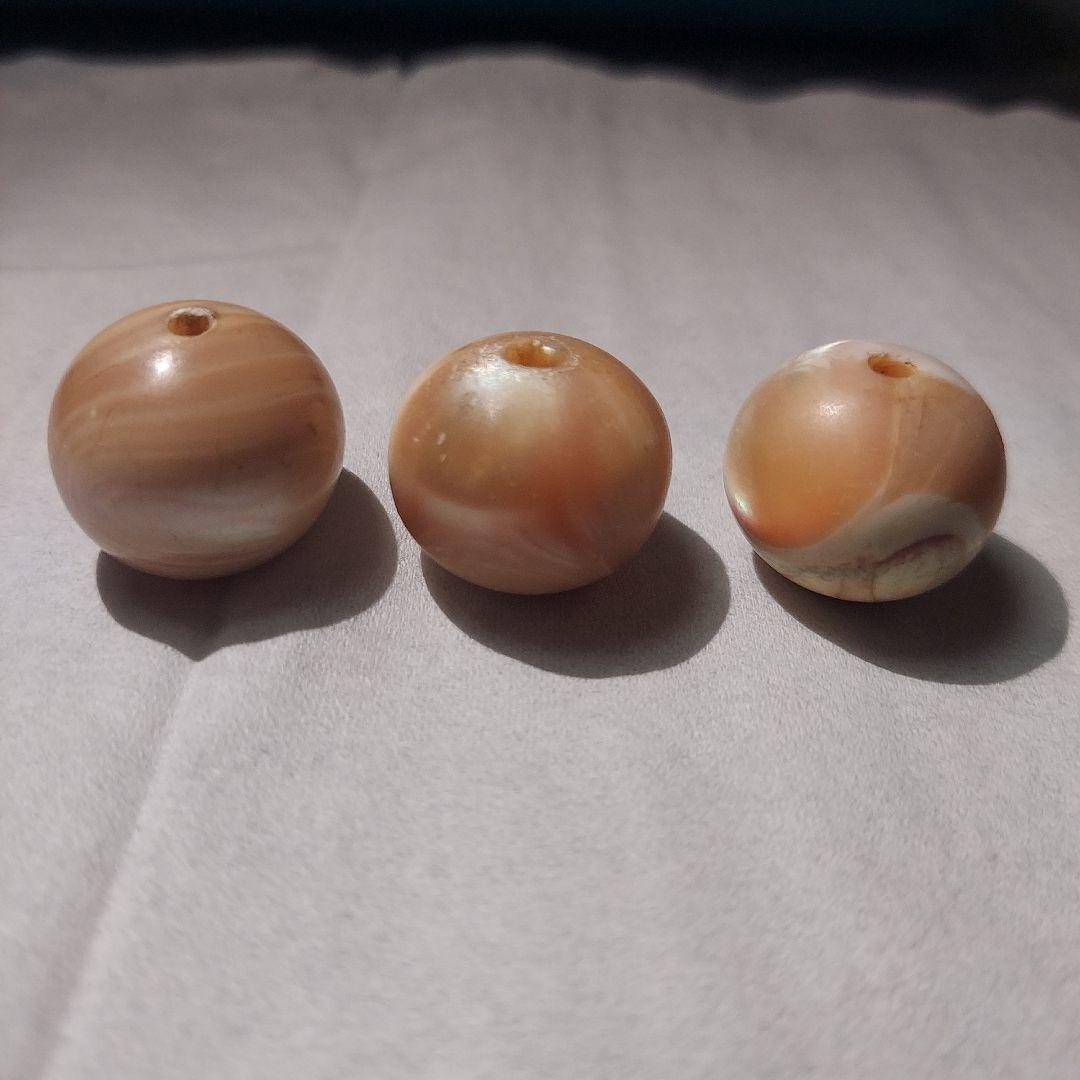 白蝶貝 夜光貝 貝玉 緒締 根付 緒締玉 丸玉