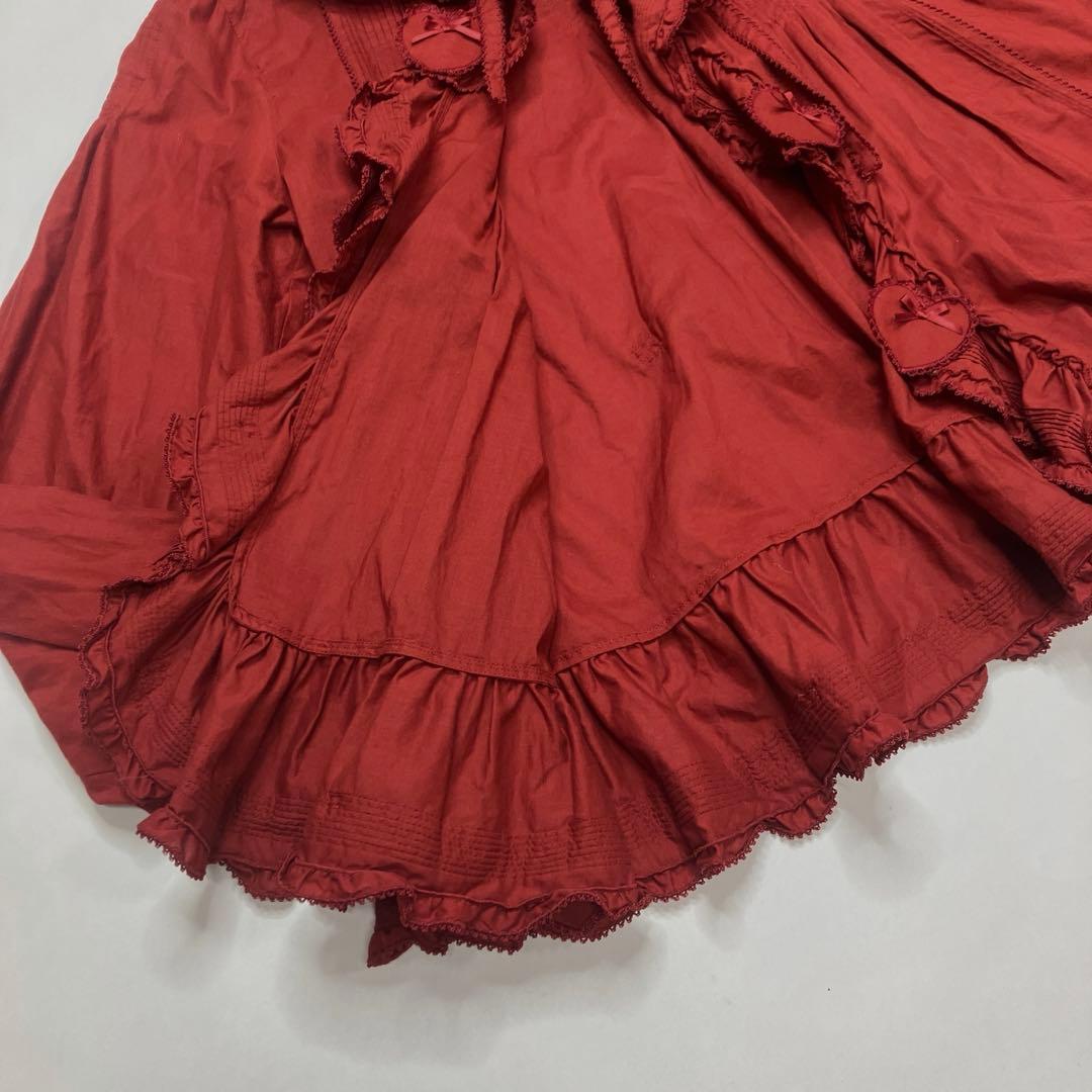 ピンクハウス 赤 ハートパッチワーク使い オーバーブラウス - メルカリ