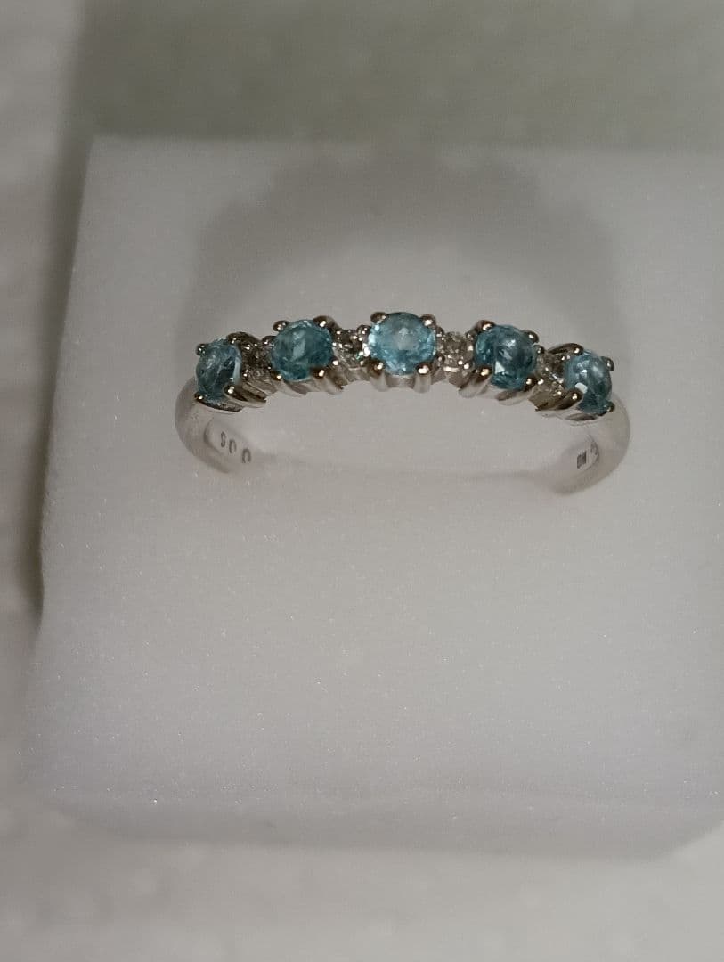 ユヤ様 K18WG ブルートパーズ リング - メルカリ