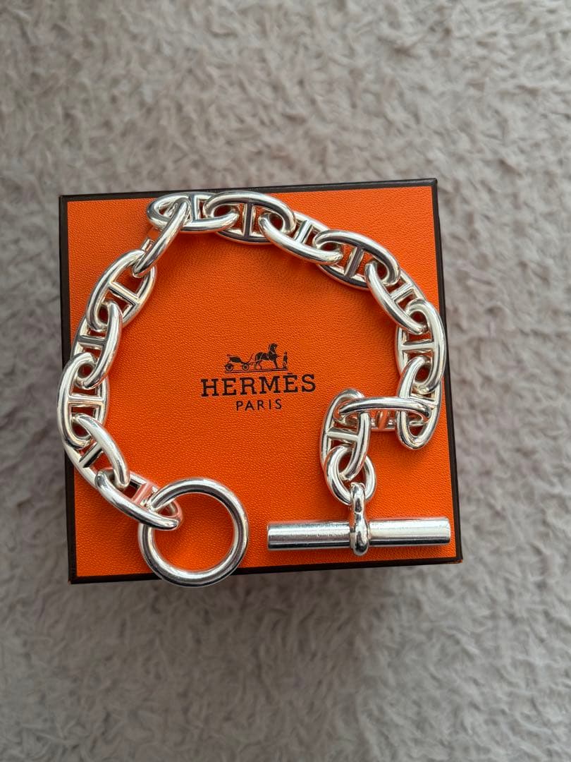 HERMES シェーヌダンクルGM 15コマ エルメス ブレスレット シェーヌダンクル GM 15コマ AG925 箱 | 東京