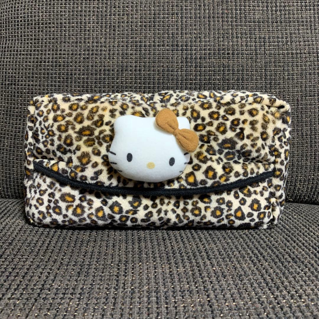 サンリオ ハローキティ ヒョウ柄 ティッシュケース ティッシュカバー