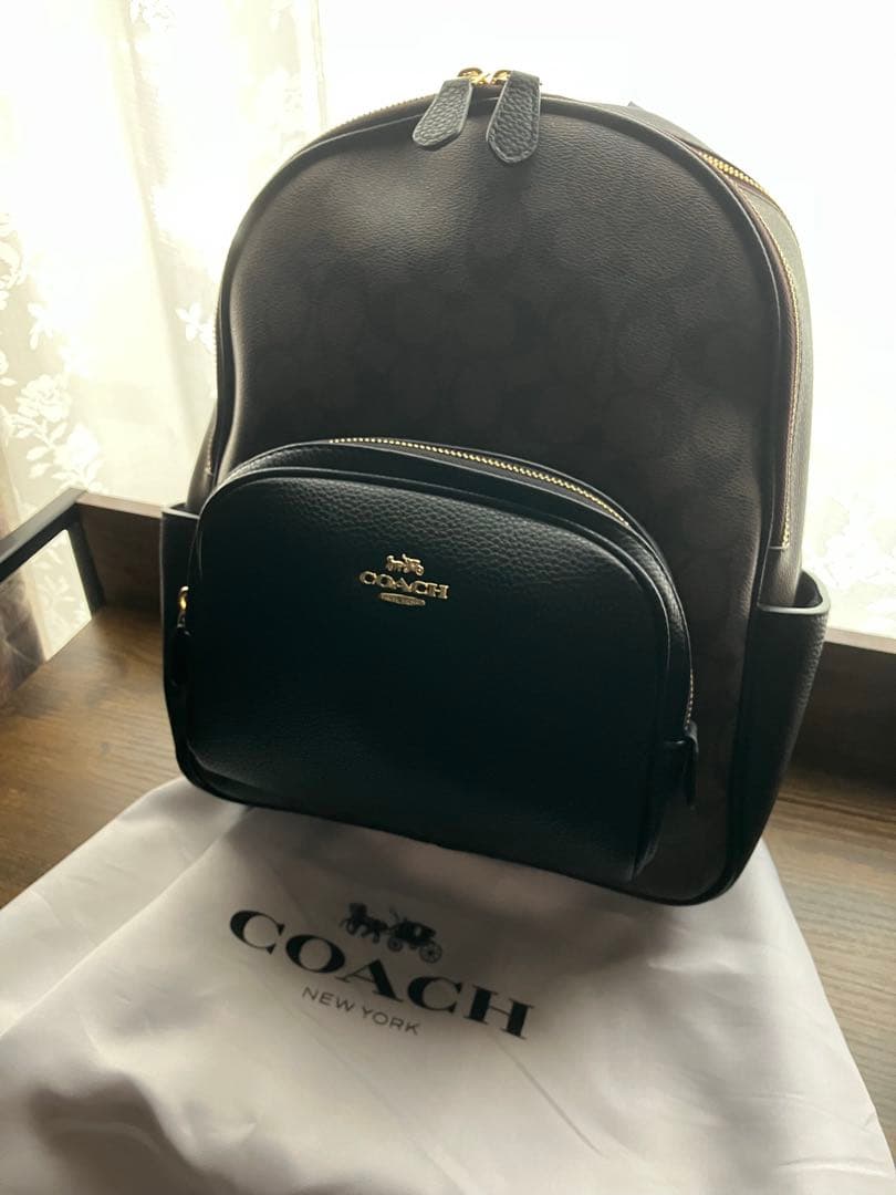 COACH ブラック レザー バックパック 【極美品】新品未使用