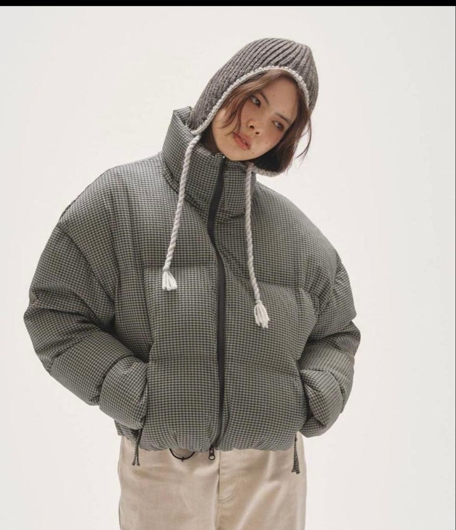 todayful チェックダウンジャケット　トゥデイフル