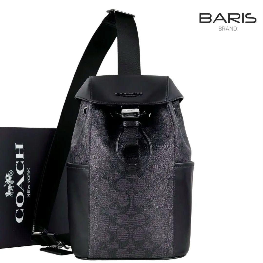 美品 コーチ シグネチャー レーサーパック ボディバッグ CT712