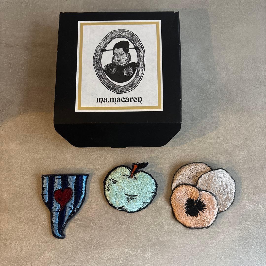 ma.macaron 刺繍バッジ ブローチvintage 3点セット 刺しゅうキット 『K.omono(コモノ) floret garden ブローチキット