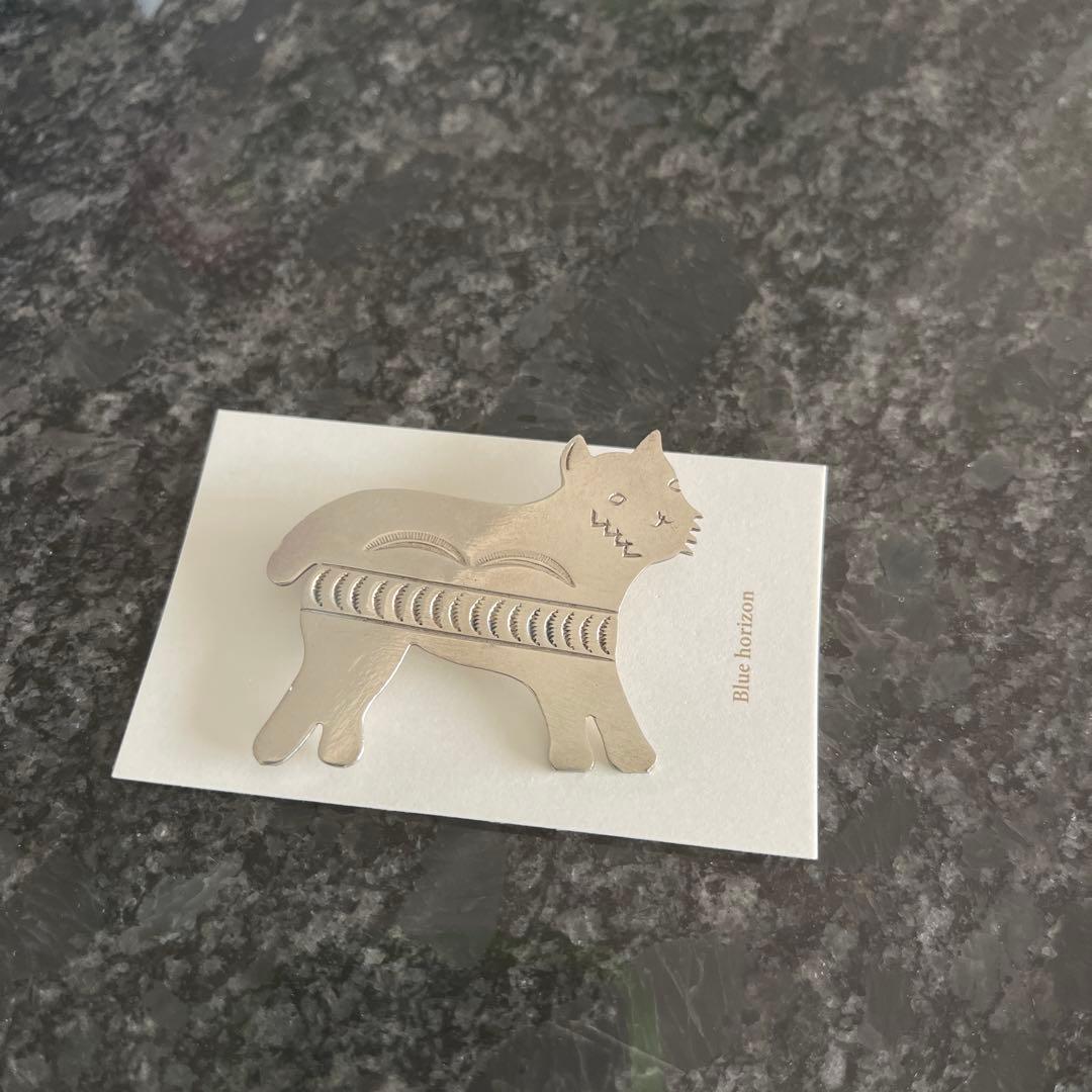 ADRAR シルバー　ブローチ　ネコ　新品未使用　ハルポ　ズニ　ロンハーマン