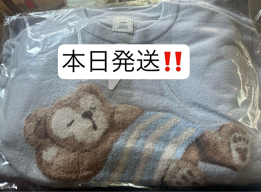 〖本日販売開始！〗ジェラピケ、ダッフィーコラボ半袖青