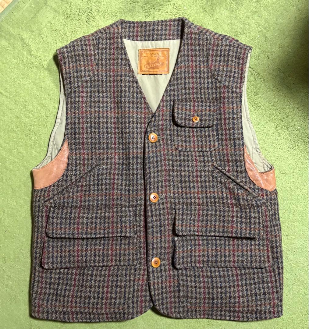 【希少】ラルフローレン SPORTSMANヴィンテージ ベスト L ウール 極上 希少 90's VINTAGE USA製 POLO SPORTSMAN ハンティング ベスト
