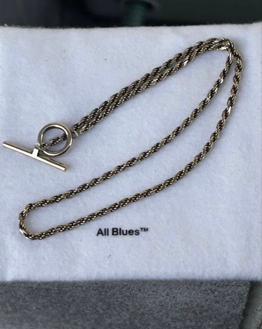 All Bluesオールブルース T字ロープチェーンネックレス42センチ極美品