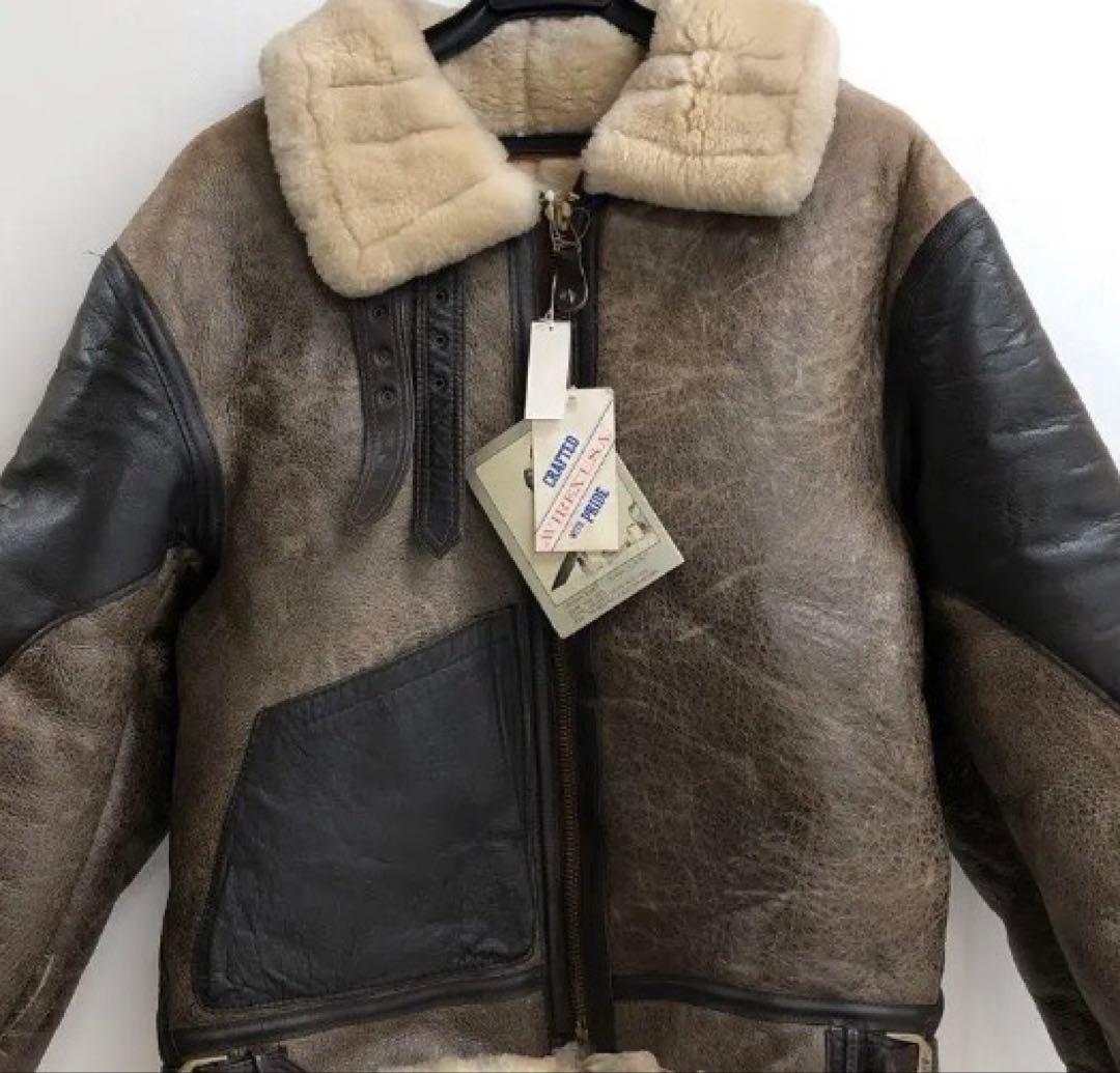 タグ有AVIREX USA ジャケット　98000円　ボア襟付きレザージャケット 楽天市場】AVIREX アヴィレックス リアルムートン B-3ジャケット TOP
