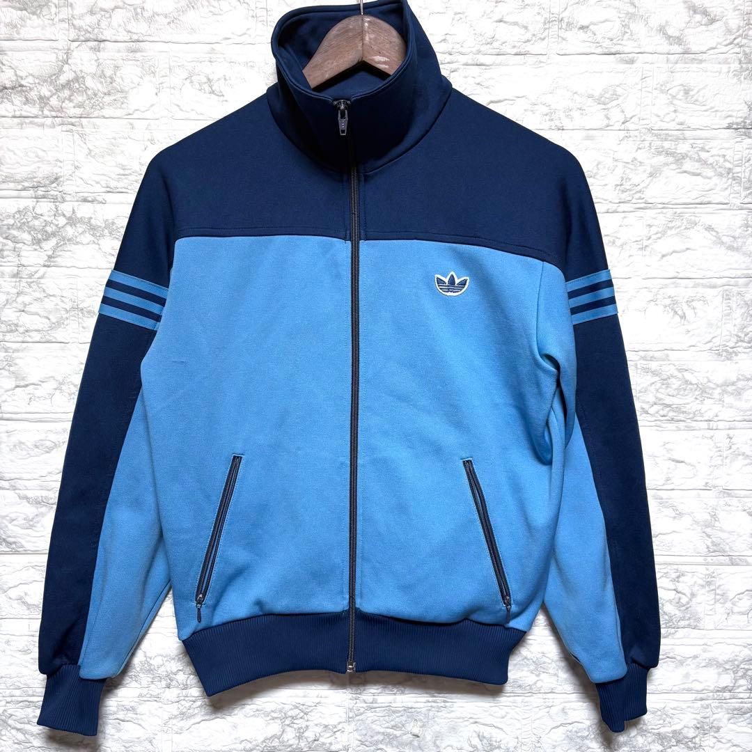 希少80s adidas アディダス　トラックジャケット 水色　在原みゆ紀着用 在原みゆ紀さん着用色違い】ADS-4F 3号 アディダス トラック