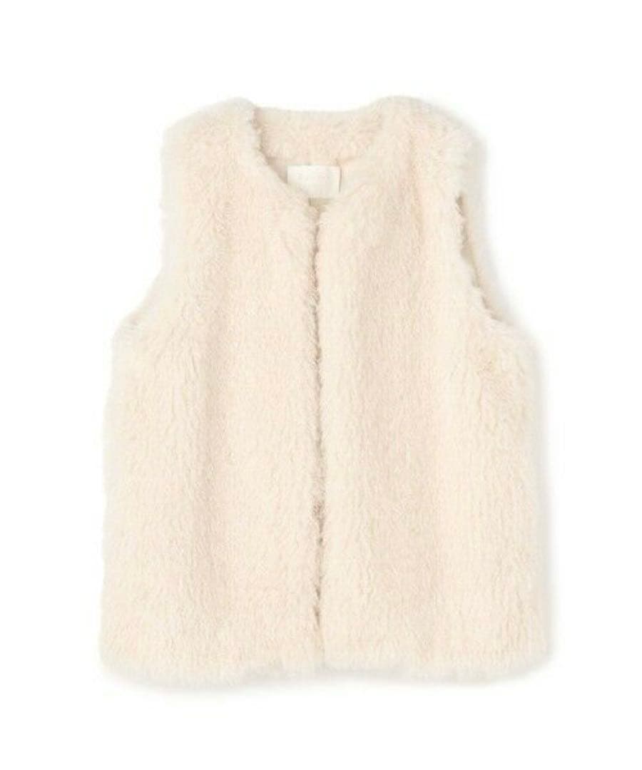 【美品】TOMORROWLAND Ballsey プードルファークルーネックジレ プードルファー クルーネックジレ | maison TOMORROWLAND/メゾン