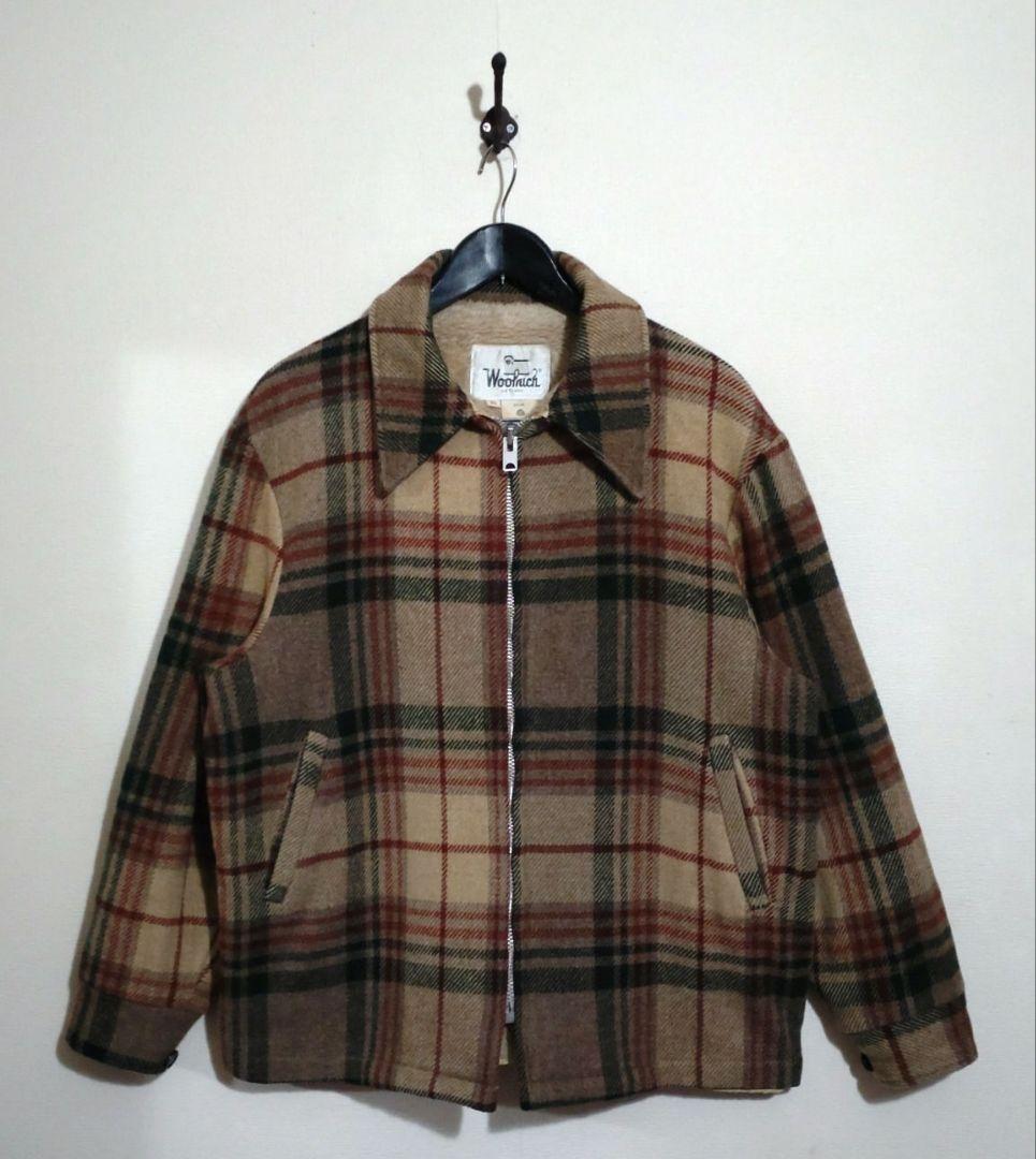 【70s】WOOLRICH ウールジャケット ボアジャケット 白タグ アメリカ製