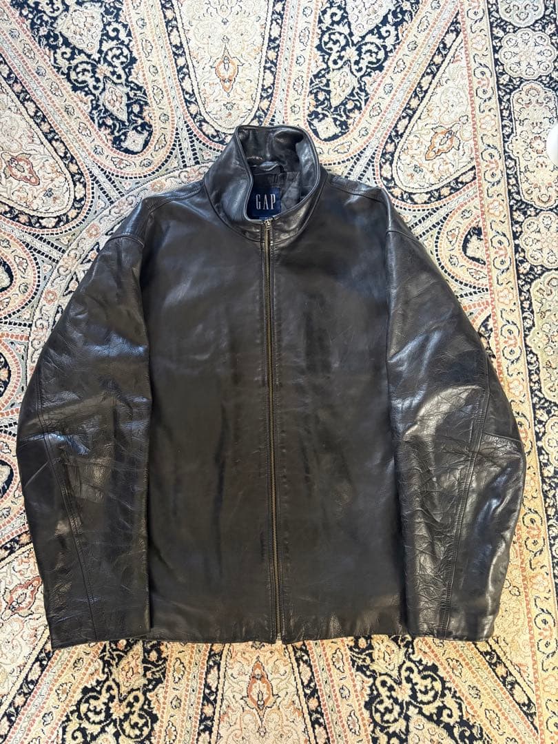 【希少】OLD GAP 黒 レザージャケット XL