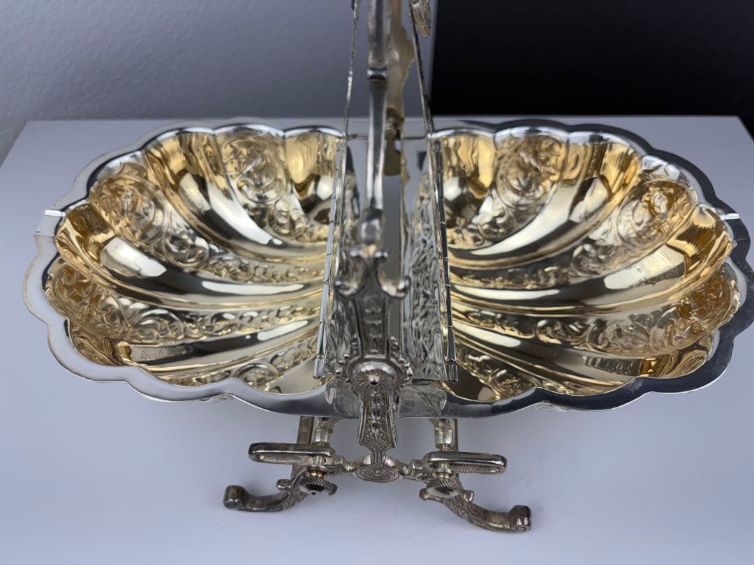 H*2様 アンティーク シルバープレート ビスケットウォーマー お菓子入れ