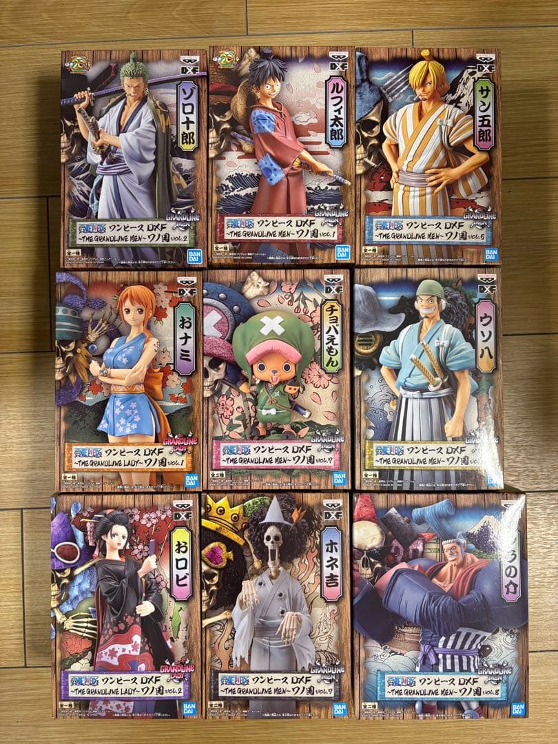 未開封　DXF　ワノ国　麦わらの一味　ルフィ　ゾロ　チョッパー　ナミ　9種 Amazon.co.jp: バンプレスト ワンピース DXF THE GRANDLINE MEN ワノ国