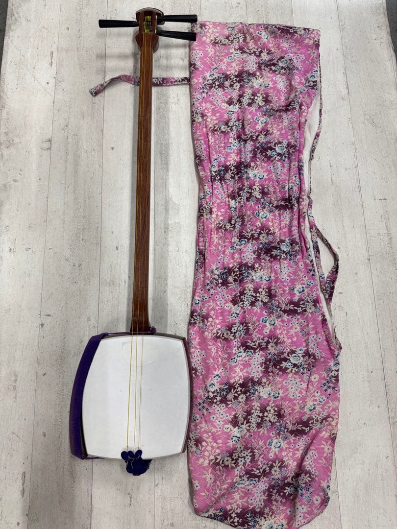 三味線　本体　初心者用 細棹 犬皮