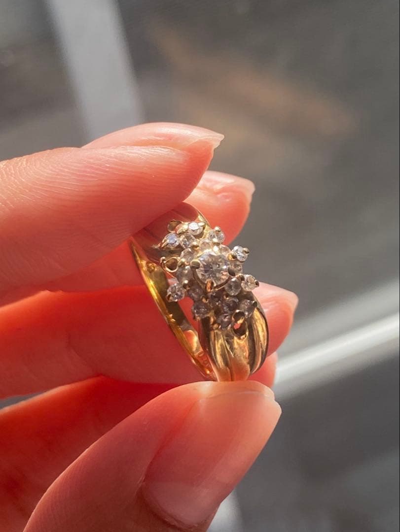 K10ゴールド ダイヤモンドリング