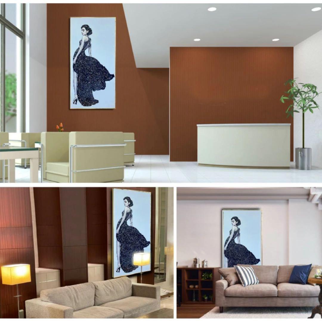 美品】オードリーヘップバーンのアートパネル 180×90 水晶絵 - メルカリ