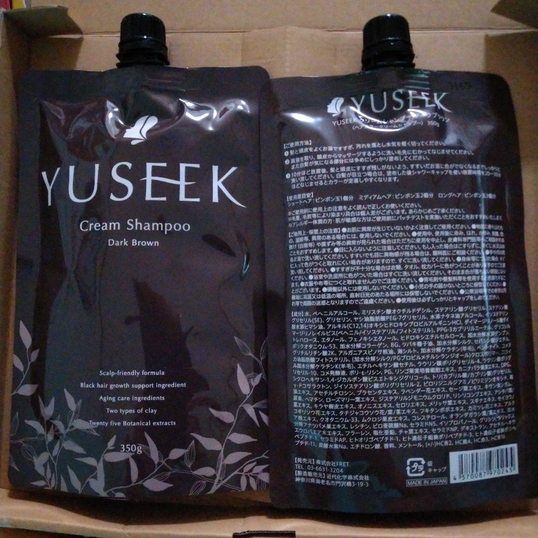 YUSEEK Cream Shampoo ダークブラウン 350g