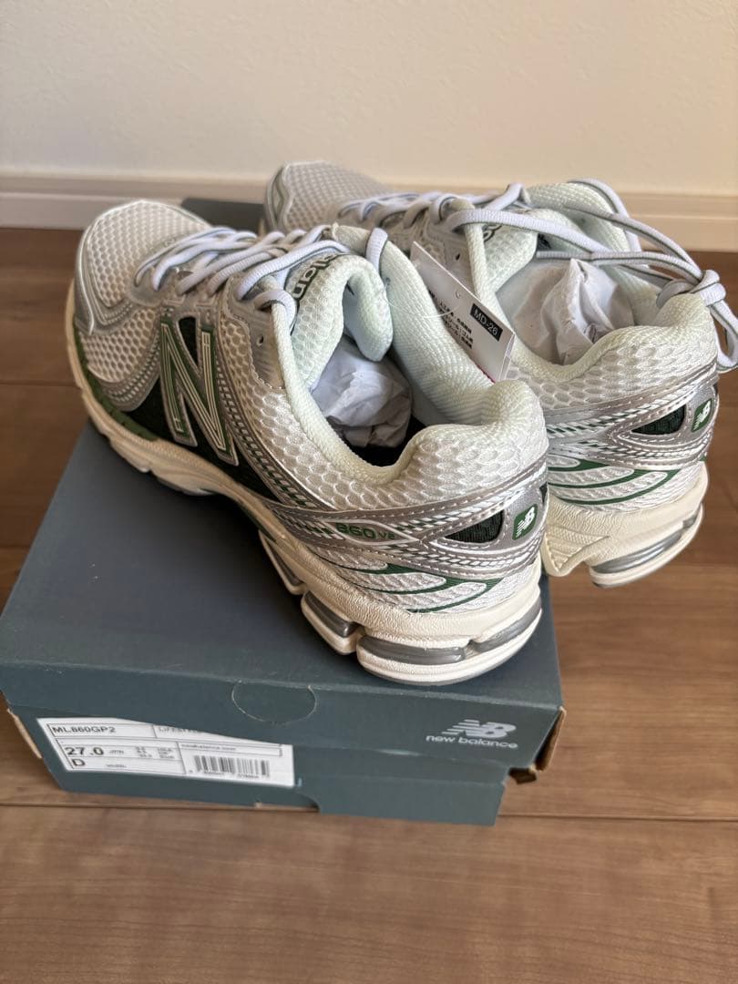 ニューバランス ML860GP2 新品 860V2 シルバー グリーン 27 - メルカリ
