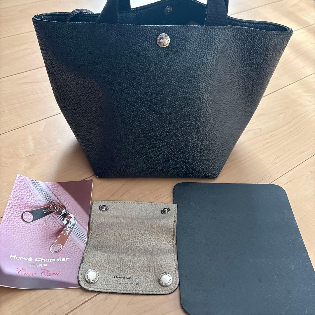 Hervé Chapelier オールブラックトートバッグ　827GGノワール エルベシャプリエ Herve Chapelier 827GG (舟型トートM) – エルベ