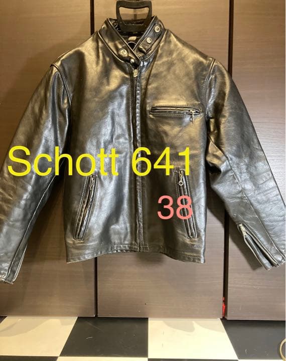 Schott ショット 641 立ち襟ライダース 脱着ボアライナー付き - メルカリ