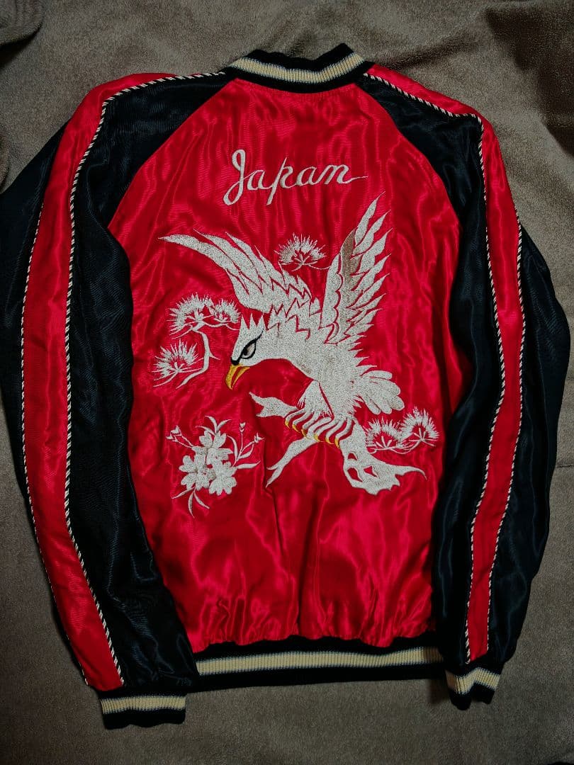 テーラー東洋 スカジャン 美品 未使用近 日本限定 ワシ USA レーヨン２面用