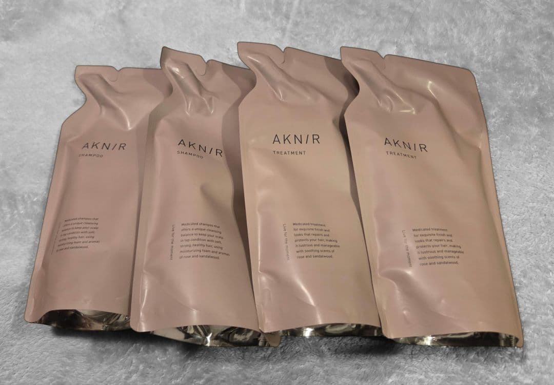 AKNIR シャンプー トリートメント 各2セット　ローズ×サンダルウッド計4袋