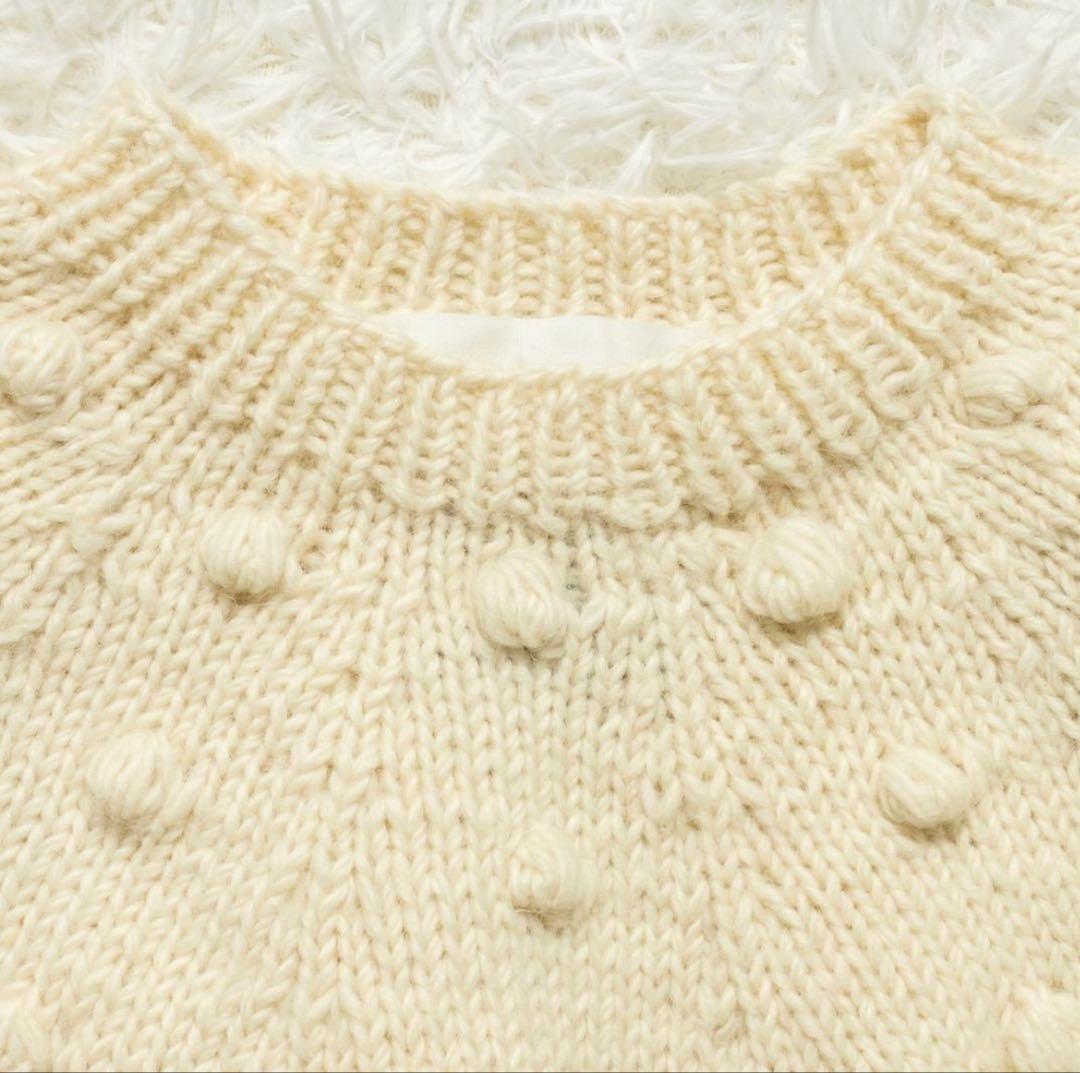 ビュルデサボン 24AW ネパールハンドニット ジグザグ求心 プルオーバー