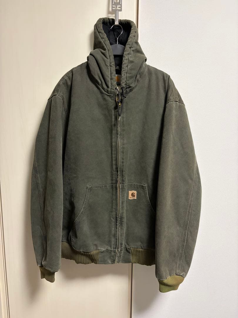 カーハートのアクティブジャケットJ130MOS モスグリーン　2000年代
