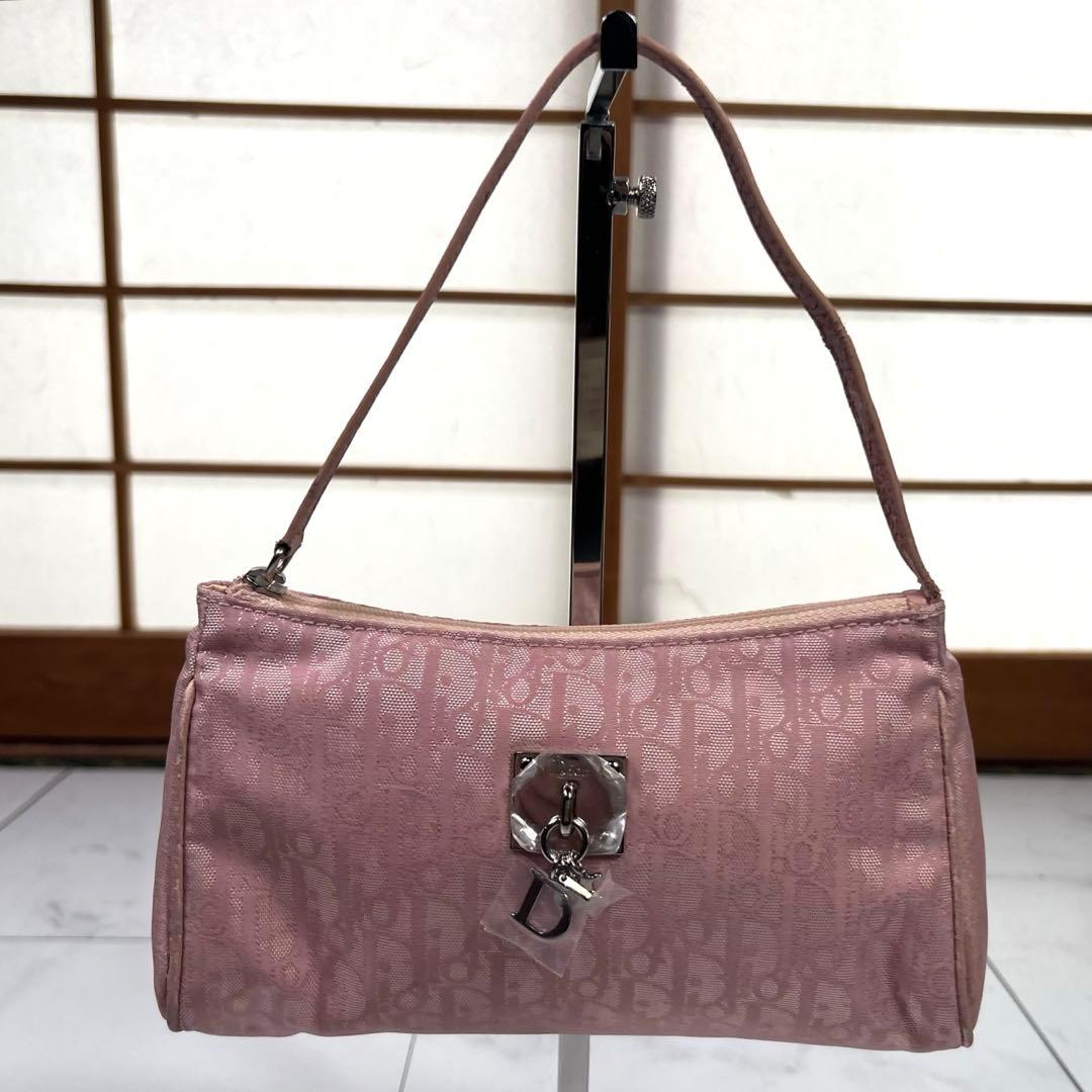 Christian Dior ディオール ハンドバッグ ポーチ トロッター 総柄 Christian Dior クリスチャンディオール トロッター ハンドバッグ