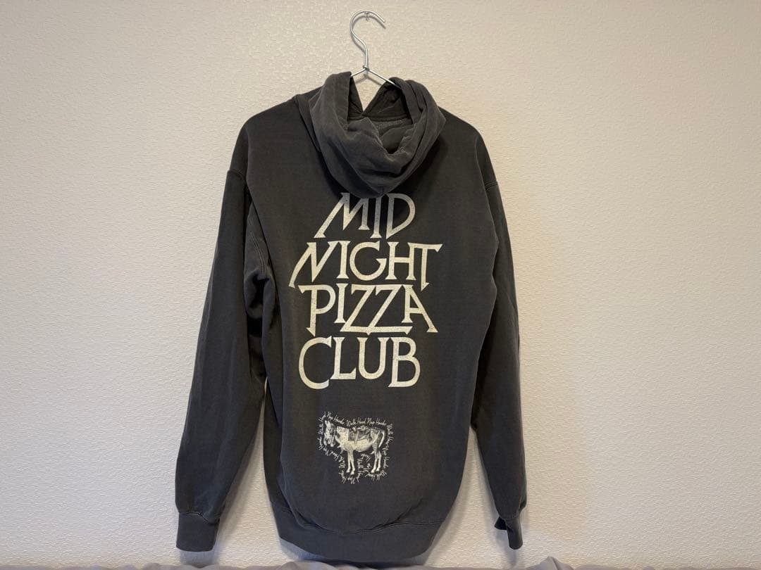 MIDNIGHT PIZZA CLUB パーカー　炭黒　Lサイズ