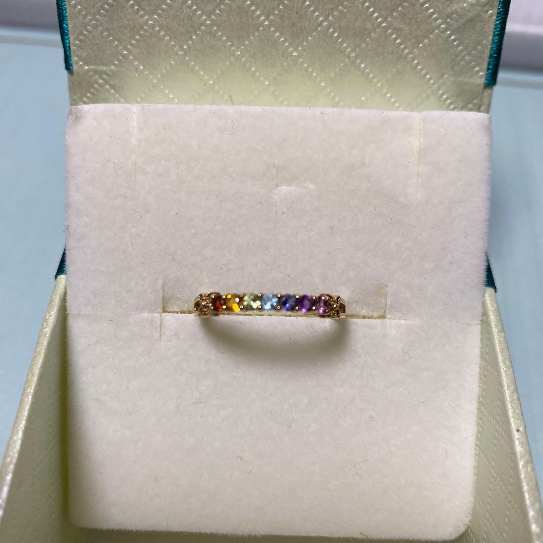 ち*ん様 ジュエリーツツミ K10イエローゴールド マルチストーンリング