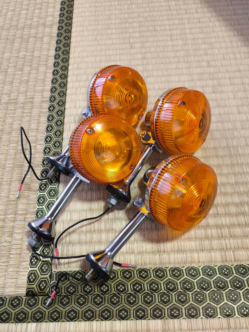W650 オレンジ 丸型ウィンカー 4個セット W3