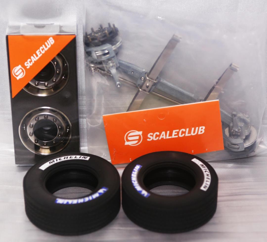 ■SCALECLUB メタル フロントアクセル ホイール・タイヤ付 ノンドライブ