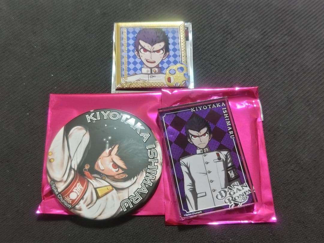 ダンガンロンパ 15周年 アクリルブロック 缶バッジ 喜怒哀楽 石丸清多