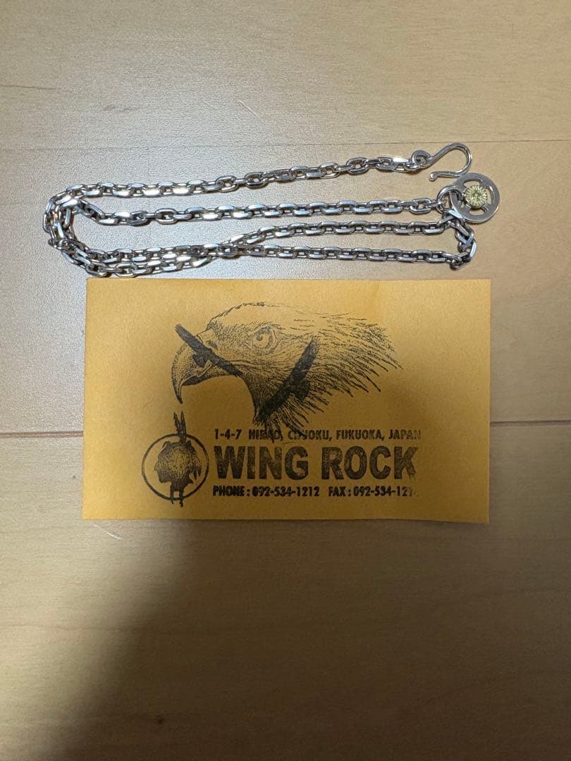 WING ROCK シルバー チェーンネックレス K18付ホイールフック