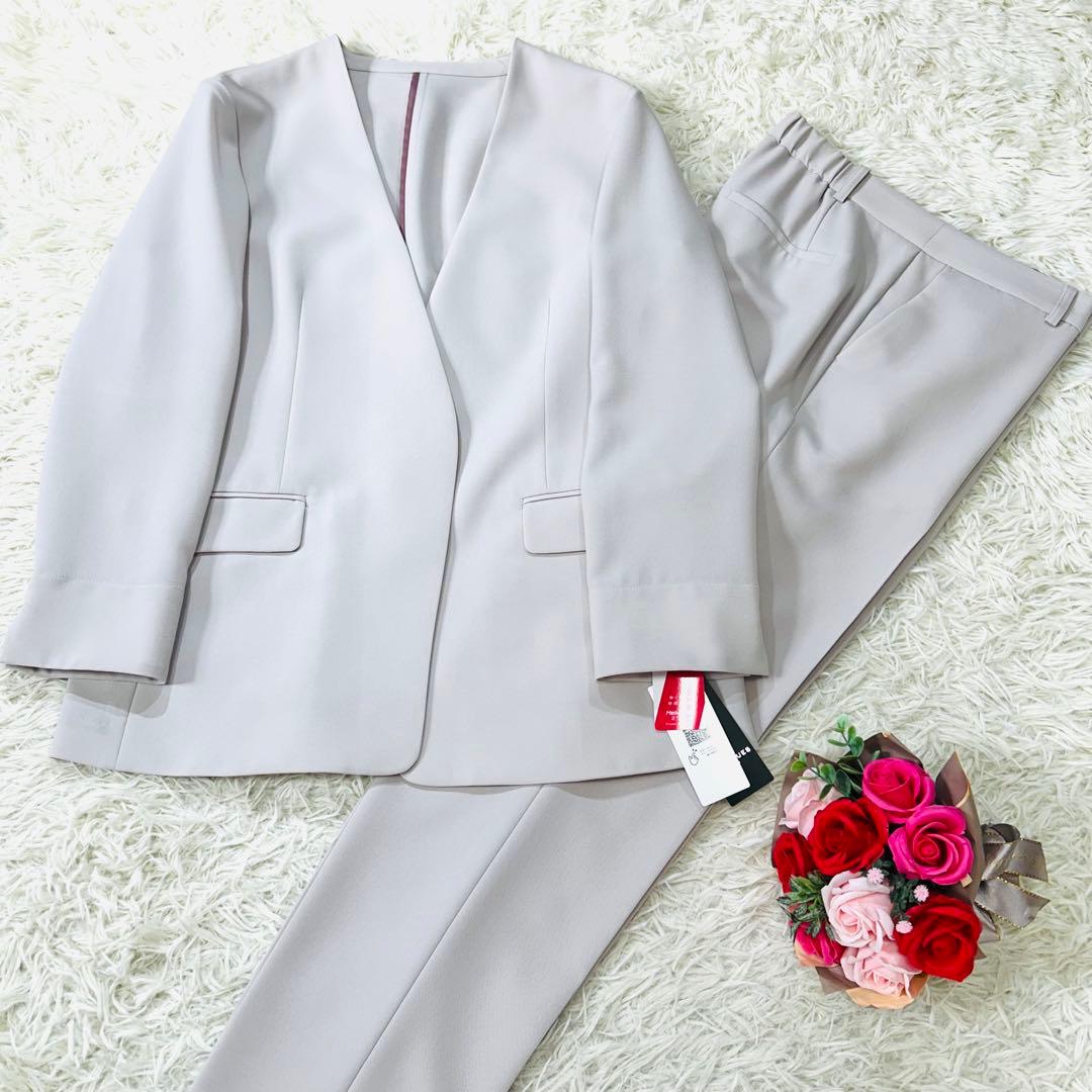 AOKI【未使用タグ付♡洗える♪】ノーカラースーツセットアップ　パンツ　Lサイズ