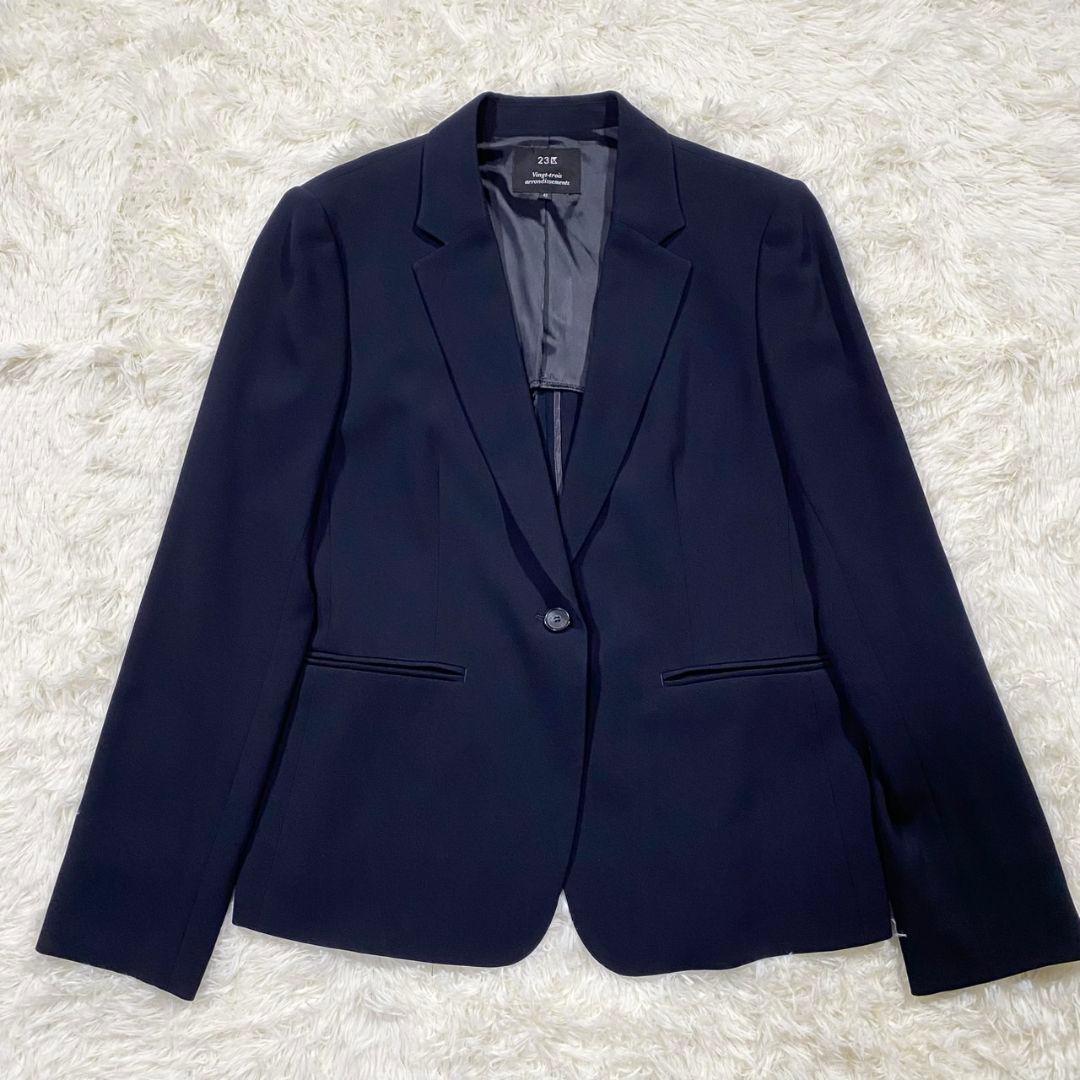 1091【美品】23区 パンツ スーツ セットアップ 紺 ネイビー 42 - メルカリ